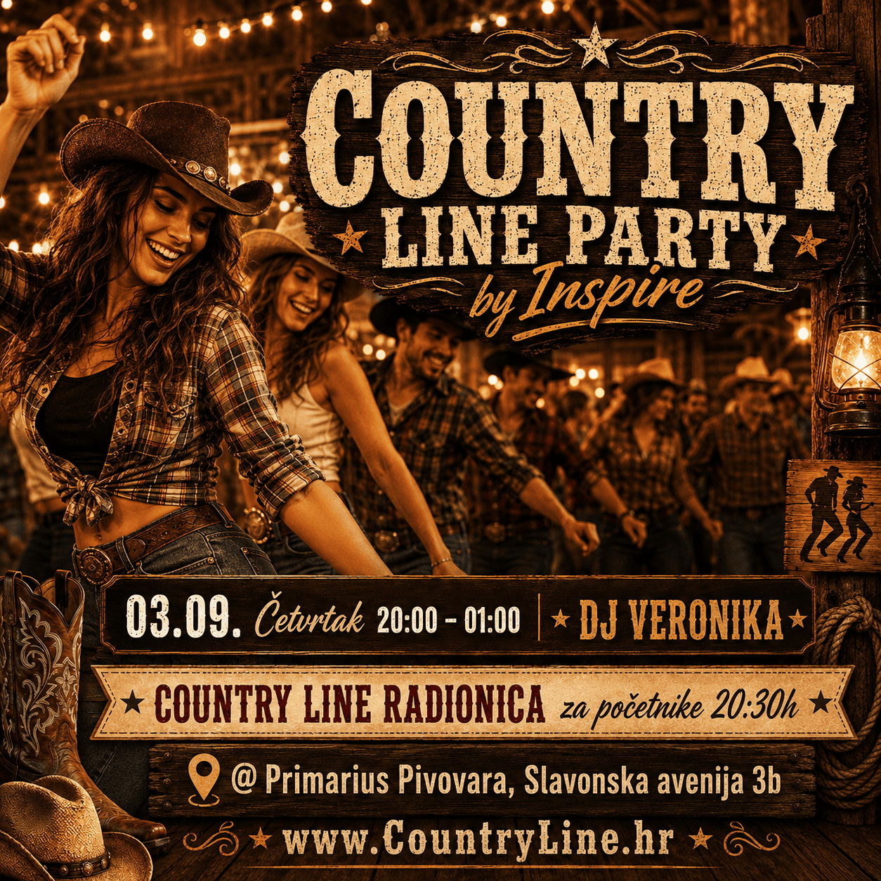 Prvi Inspire Country Line Party 03.09. Četvrtak @Primarius pivovara (1)